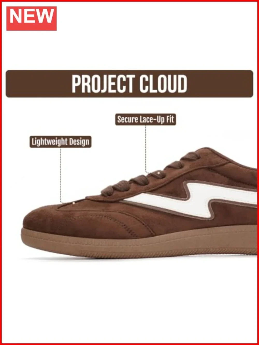 Women's Sneakers Memory Foam Insole Lace-Up Non-Slip Walking Shoes